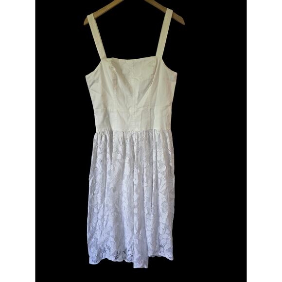 Pilcro Lace White Midi Dress - New Size 14 - Picture 5 of 5